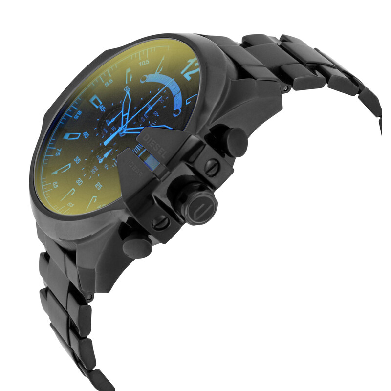 Diesel Mega Chief Black Ion-plated Stainless Steel Men's Watch