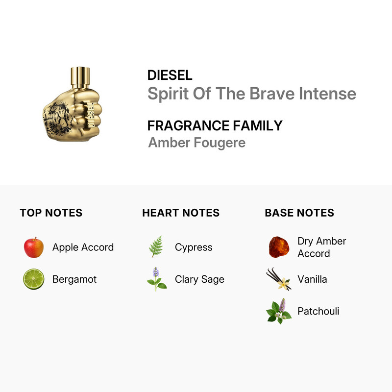 Diesel Men's Spirit Of The Brave Intense EDT Spray 2.5 oz