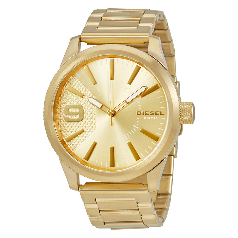 Diesel Rasp Gold Dial Men's Watch DZ1761 698615114849 - Watches