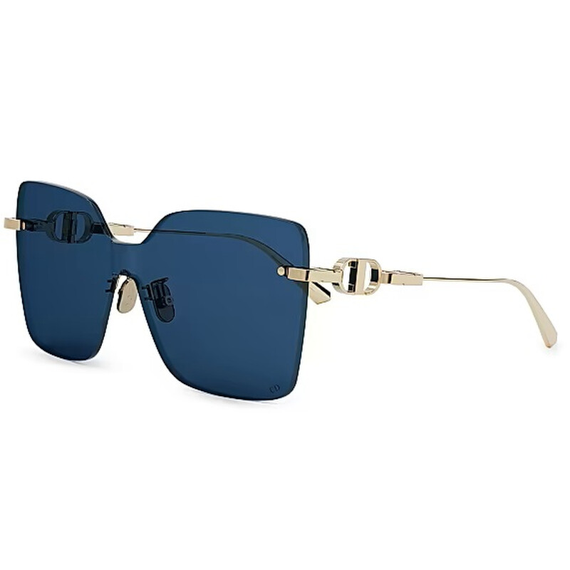 【極美品】Dior Rimless Star Logo Sunglasses Dior CD CHAIN M1U Blue Shield Ladies Sunglasses CD40153 10V 140