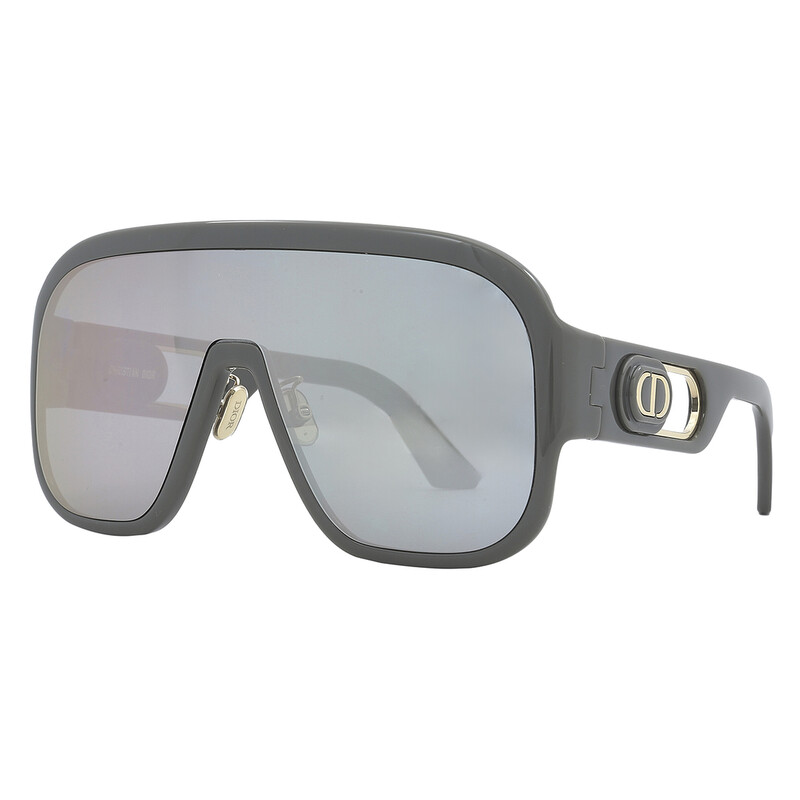 Dior DIORBOBBYSPORT M1U Silver Mirror Shield Ladies Sunglasses