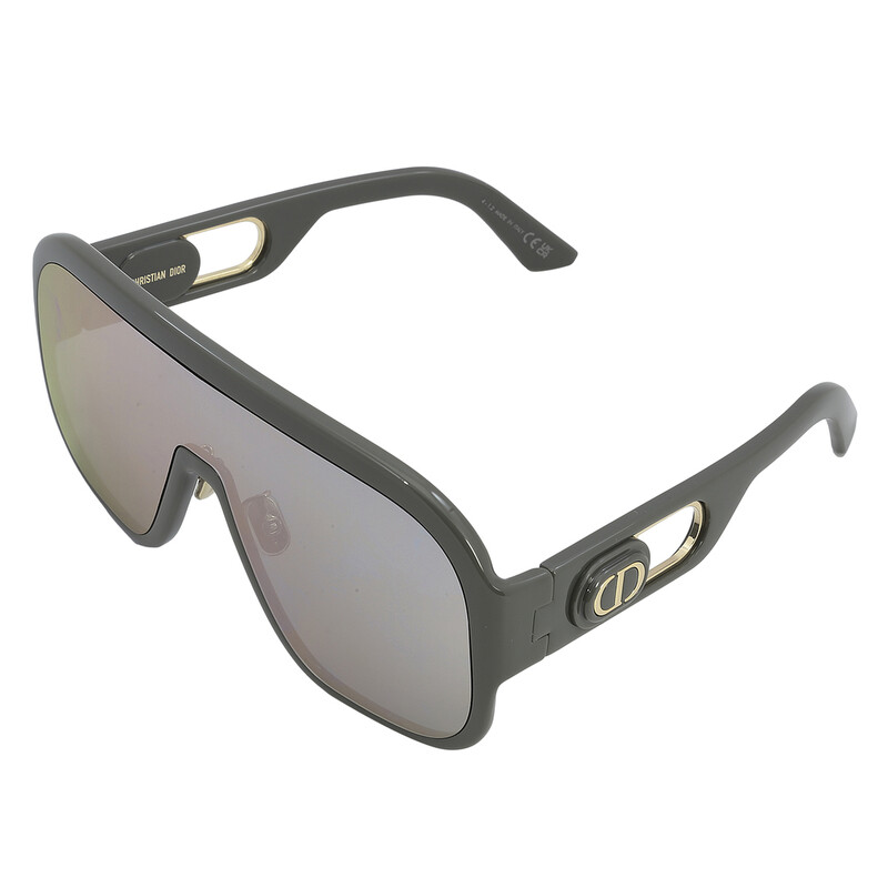 Dior DIORBOBBYSPORT M1U Silver Mirror Shield Ladies Sunglasses
