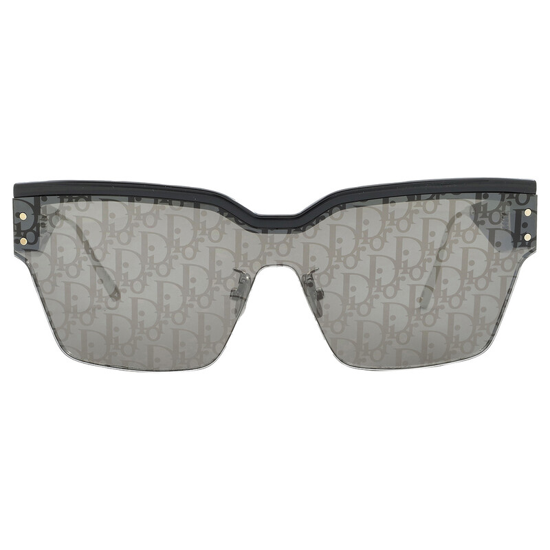 Dior DIORCLUB M4U Smoke Mirror Logo Shield Ladies Sunglasses