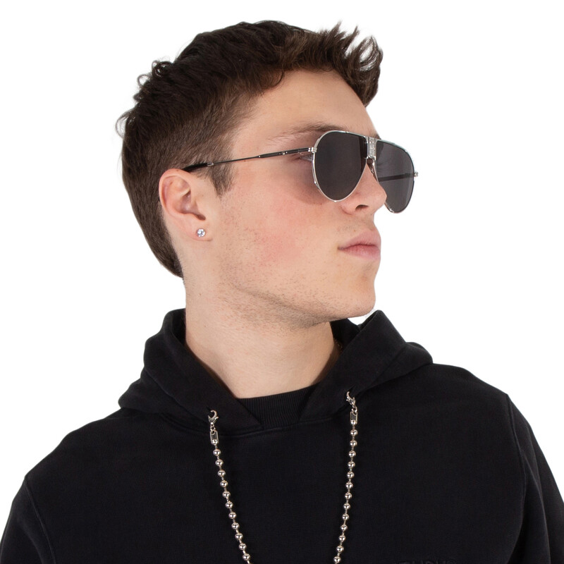 Dior DIORICE AU Smoke Pilot Men's Sunglasses DM40020U 16A 63