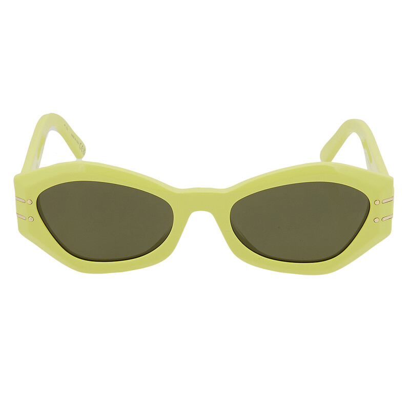SALE! NEW Dior DIORSIGNATURE B1U 66C0 Shiny Yellow Green Women Sunglasses New !CHRISTIAN DIOR Sunglasses Signature B1U 66C0, Authentic  main image 2
