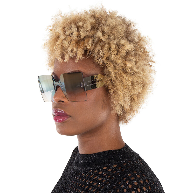 Dior DIORCLUB M5U Grey Gradient Gold Flash Shield Ladies