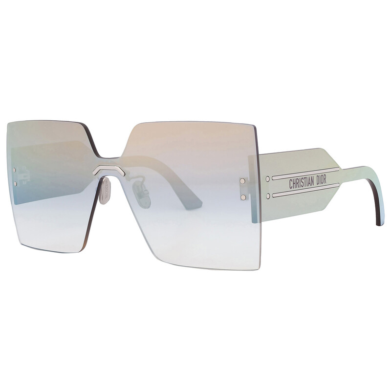 【極美品】Dior Rimless Star Logo Sunglasses Dior DIORCLUB M5U Grey Gradient Gold Flash Shield Ladies