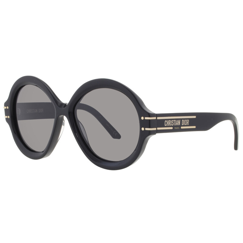 Dior Round Women\'s Sunglasses - Black Frame with Gray Gradient Lenses Dior Grey Round Ladies Sunglasses CD40048U 01A 57  main image 4