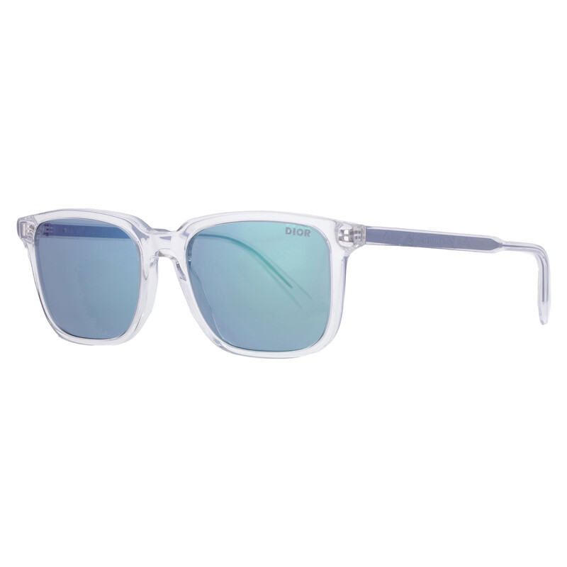 Dior INDIOR S1I Blue Mirror Square Men's Sunglasses DM40104I 26X