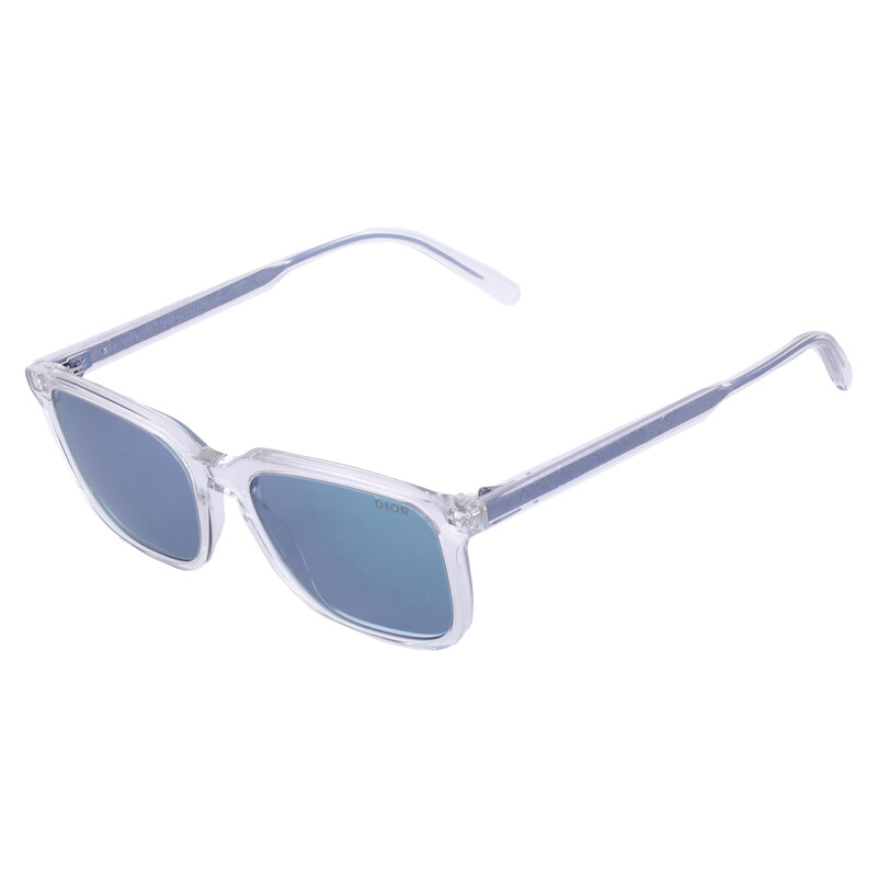 Dior INDIOR S1I Blue Mirror Square Men's Sunglasses DM40104I 26X