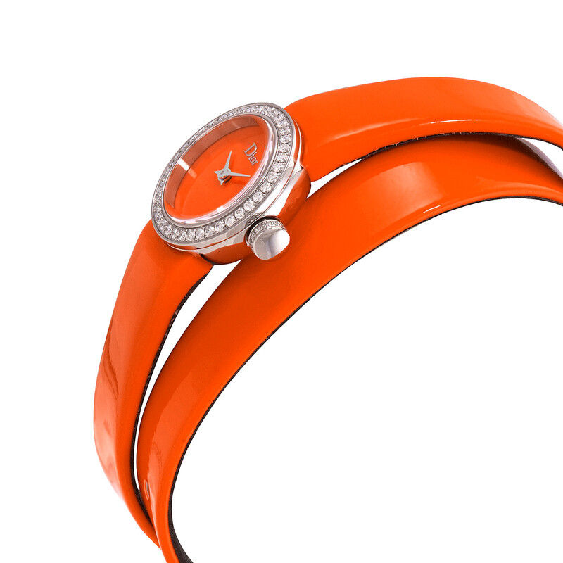 Dior La D De Dior Quartz Orange Dial Ladies Watch CD040110A022