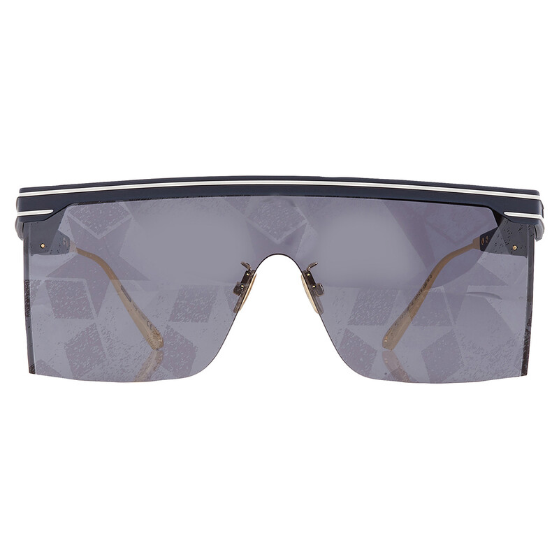 Dior DIORCLUB M1U Mirror Blue Star Print Shield Ladies Sunglasses