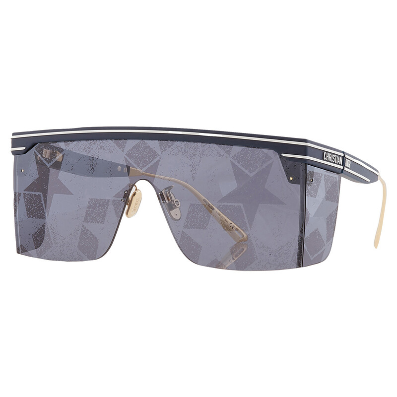 Dior DIORCLUB M1U Mirror Blue Star Print Shield Ladies Sunglasses