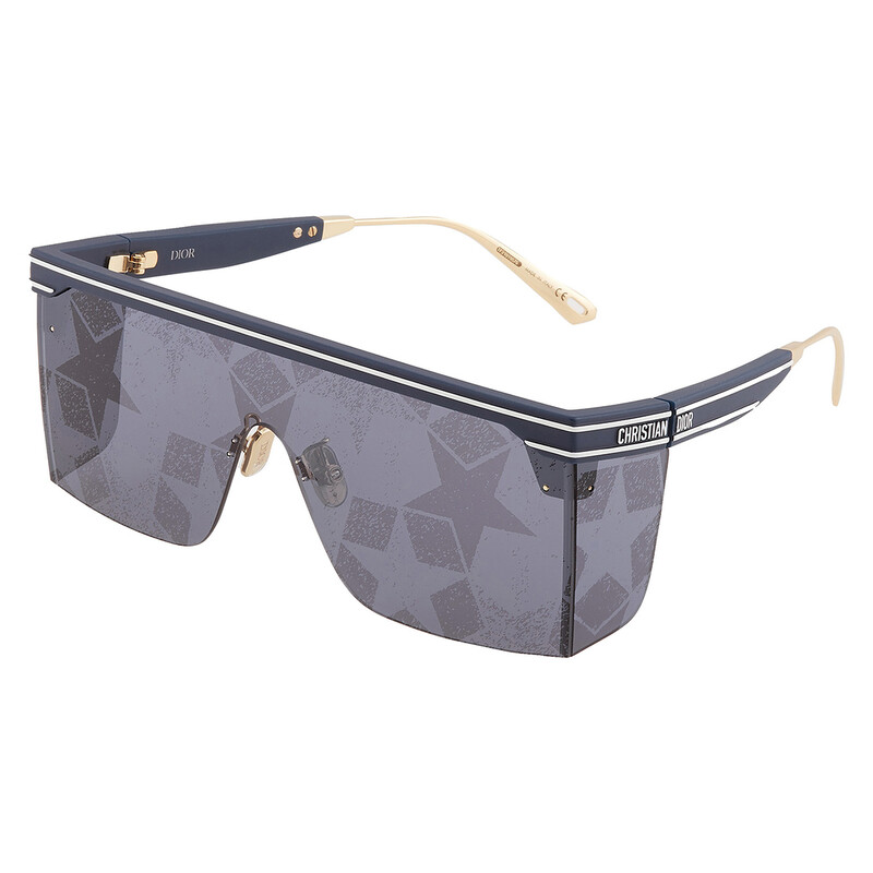 Dior DIORCLUB M1U Mirror Blue Star Print Shield Ladies Sunglasses