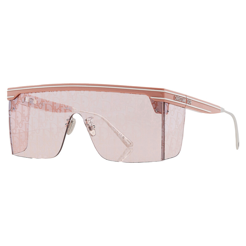 Dior DIORCLUB M1U Pink Logo Shield Ladies Sunglasses 
