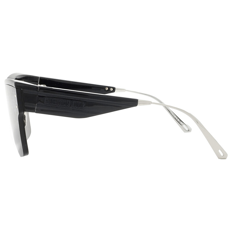 Dior DIORCLUB M4U Smoke Mirror Logo Shield Ladies Sunglasses 