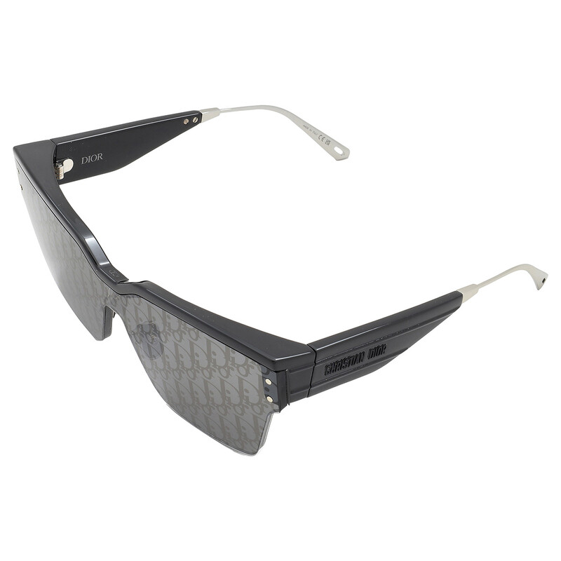 Dior DIORCLUB M4U Smoke Mirror Logo Shield Ladies Sunglasses