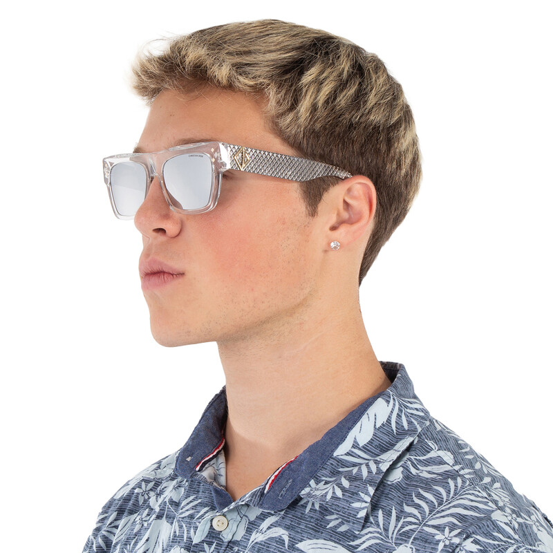 Dior CD DIAMOND S8I Smoke Mirror Square Men's Sunglasses DM40139I