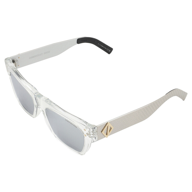 Dior CD DIAMOND S8I Smoke Mirror Square Men's Sunglasses DM40139I