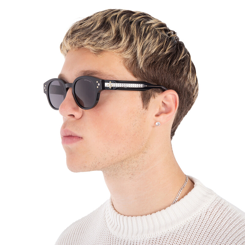 Dior CD DIAMOND R2I Smoke Oval Men's Sunglasses DM40110I 01A 48