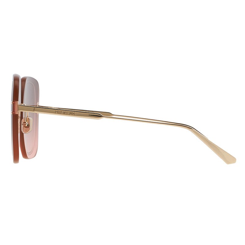 Dior ULTRADIOR SU Brown Pink Gradient Square Ladies Sunglasses