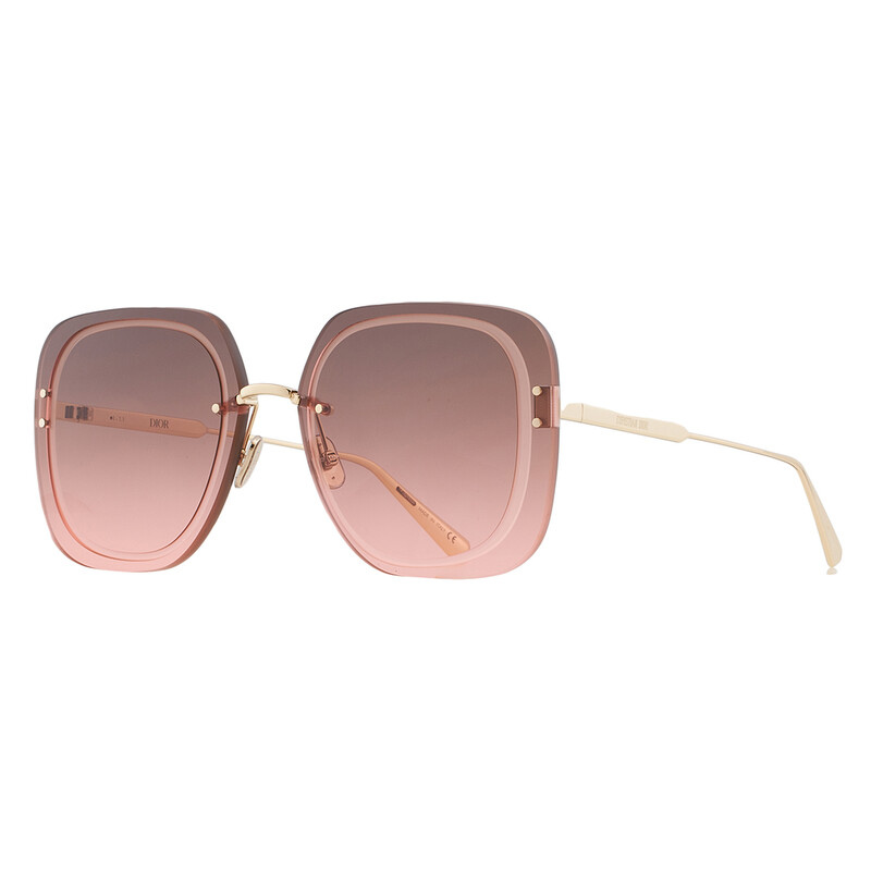 Dior ULTRADIOR SU Brown Pink Gradient Square Ladies Sunglasses