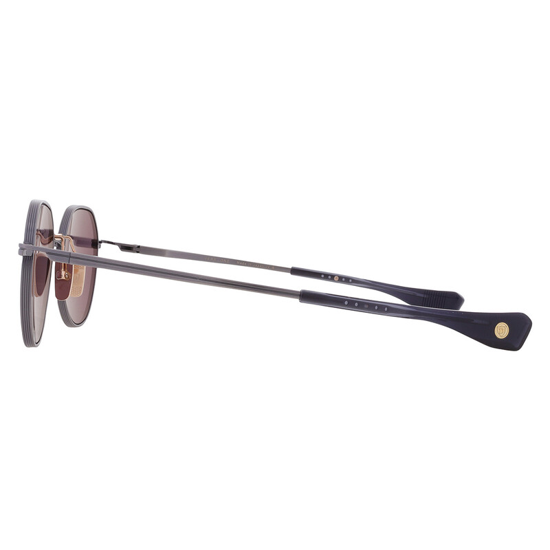 Dita VERS-ONE Grey Round Titanium Unisex Sunglasses DTS150-A-02 50
