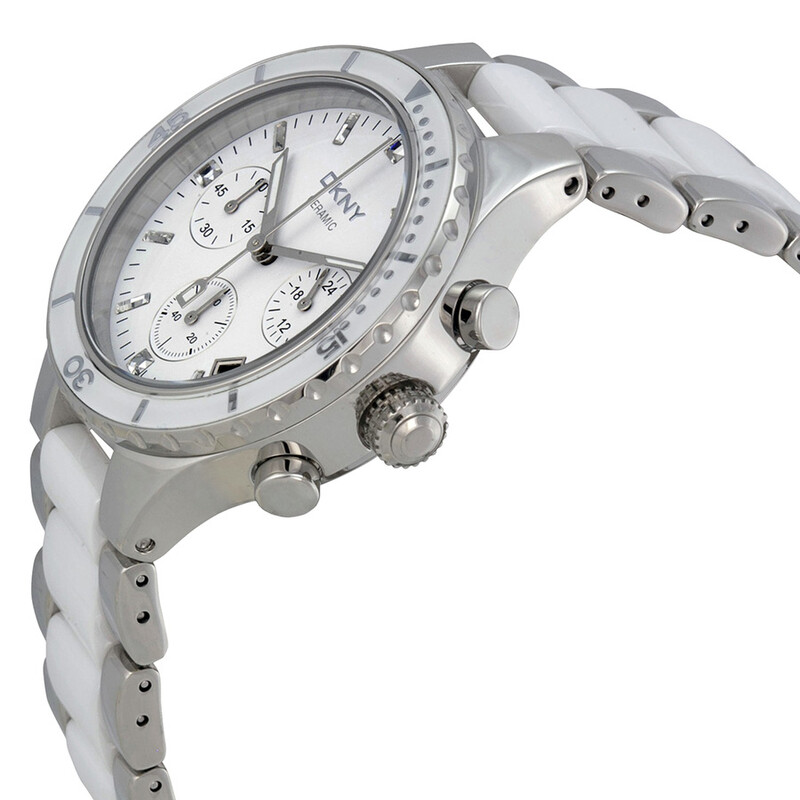 NWT DKNY Fashion White Dial Ladies Watch DKNY White Ceramic Wristwatches for sale | eBay main image 3