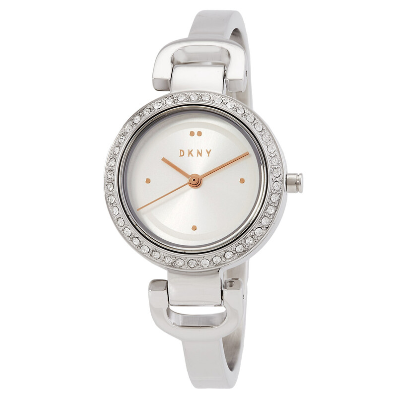 DKNY City Link Quartz Crystal Silver Dial Ladies Watch NY2861