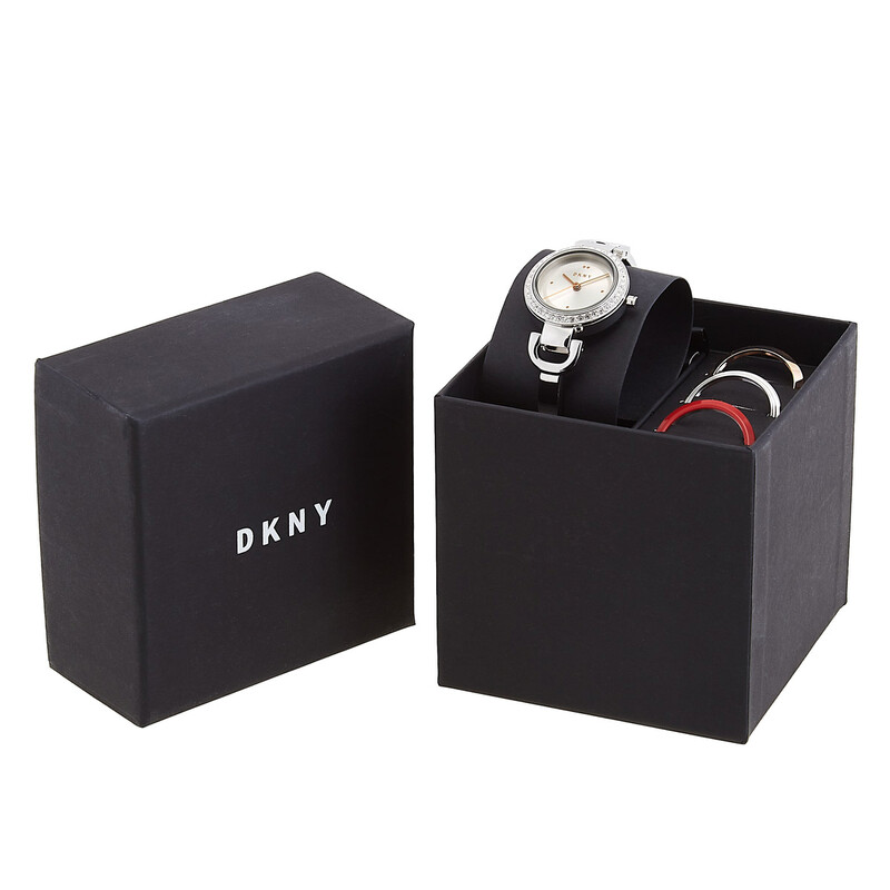 DKNY City Link Quartz Crystal Silver Dial Ladies Watch NY2861