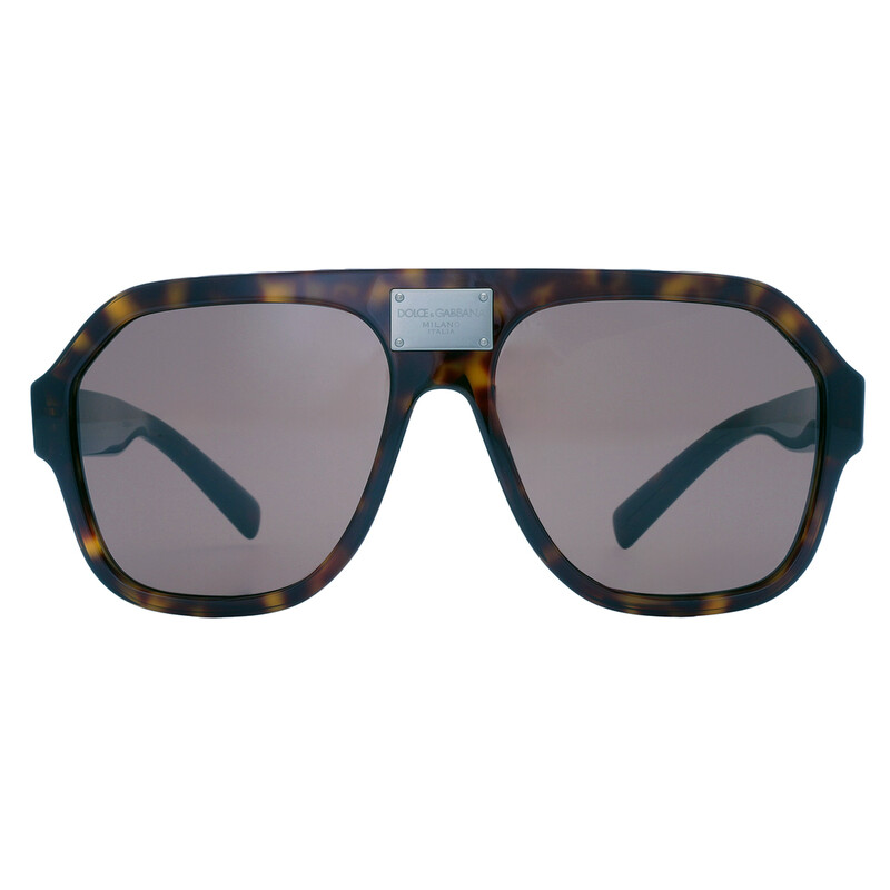 Dolce & Gabbana Dark brown Navigator Men's Sunglasses DG4433 502