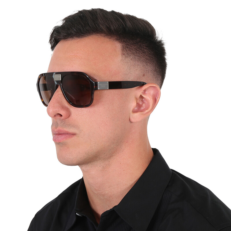 D&G メンズ *25,5cm Dolce & Gabbana Dark brown Navigator Men's Sunglasses DG4433 502