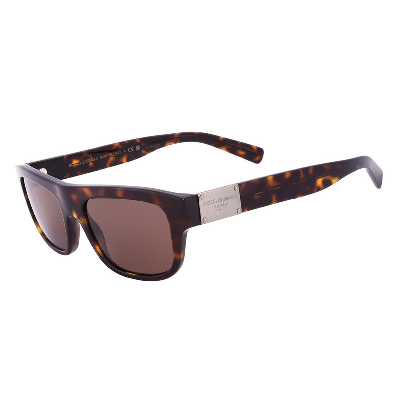 Dolce & Gabbana Dark brown Rectangular Men's Sunglasses DG4432 502