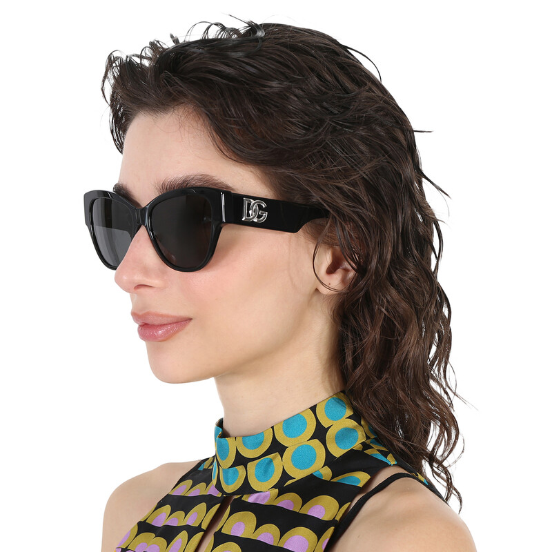 Dolce & Gabbana Dark Grey Cat Eye Ladies Sunglasses DG4449 