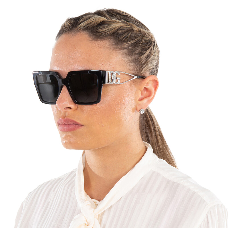 Dolce & Gabbana Dark Grey Square Ladies Sunglasses DG4446B  display picture 3