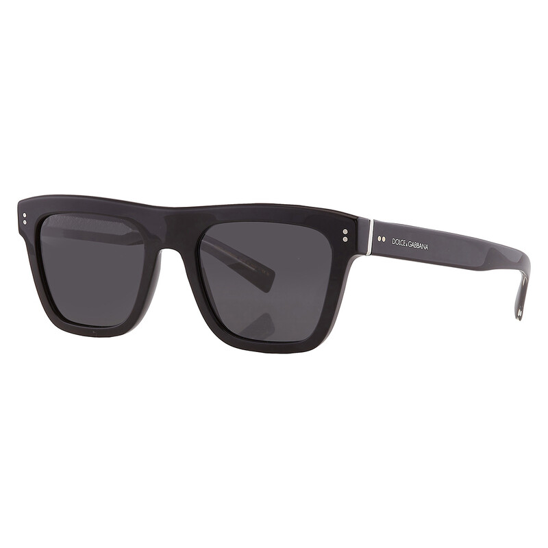 Dolce & Gabbana Dark Grey Square Men's Sunglasses DG4420 501/87 52