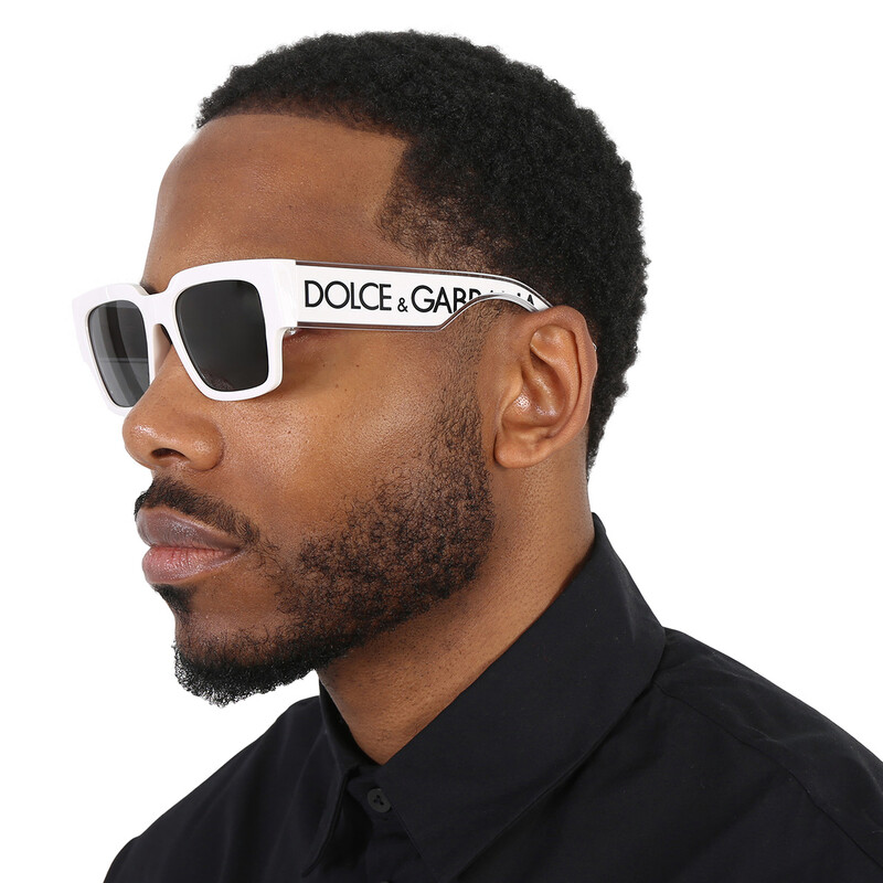 Dolce & Gabbana Dark Grey Square Men's Sunglasses DG6184 331287 52