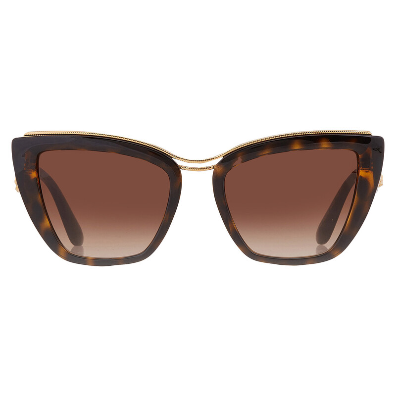 Dolce & Gabbana Gradient Brown Cat Eye Ladies Sunglasses 