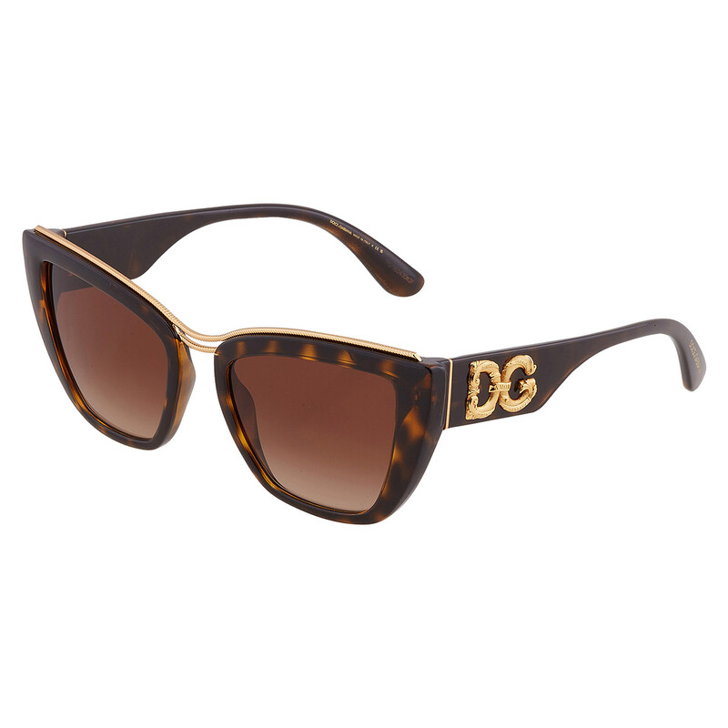 Dolce & Gabbana Gradient Brown Cat Eye Ladies Sunglasses DG6144
