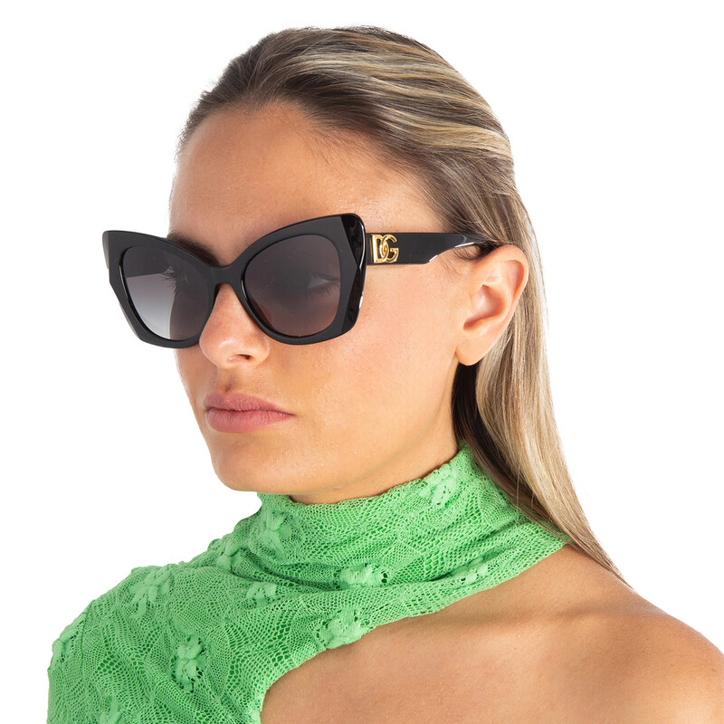New DG 4405 Dolce and Gabbana Grey Gradient Butterfly Ladies Sunglasses DG4405 Dolce & Gabbana Sunglasses DG4405 501/8G Black Gray Gradient  main image 3