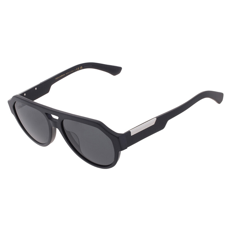 Dolce & Gabbana Grey Mirror Black Pilot Men's Sunglasses DG4466F