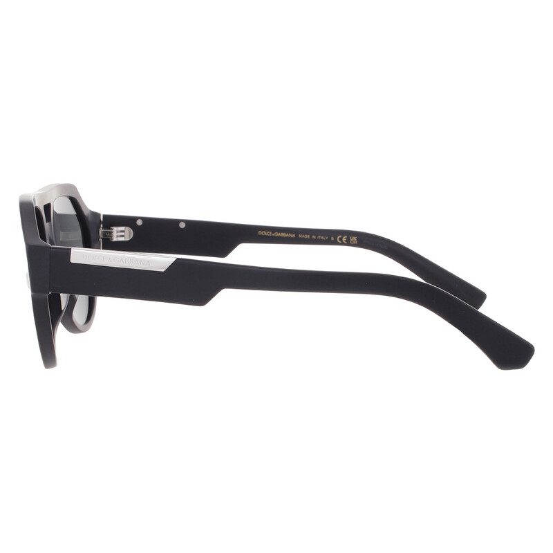 Dolce & Gabbana Grey Mirror Black Pilot Men's Sunglasses DG4466F