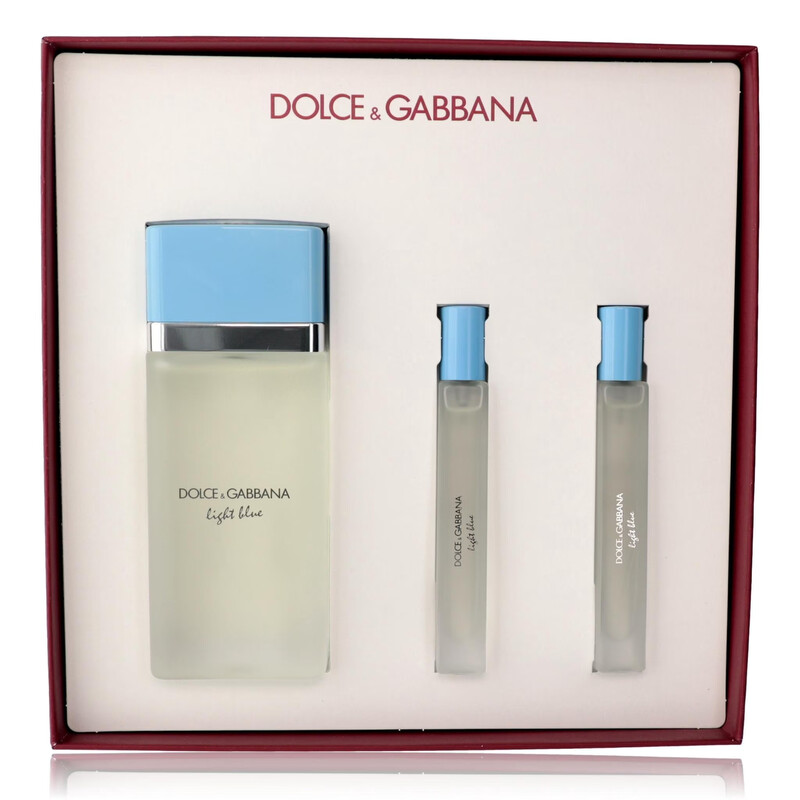 Dolce and Gabbana Ladies Light Blue 3pcs EDT Gift Set Fragrances 8056669922247