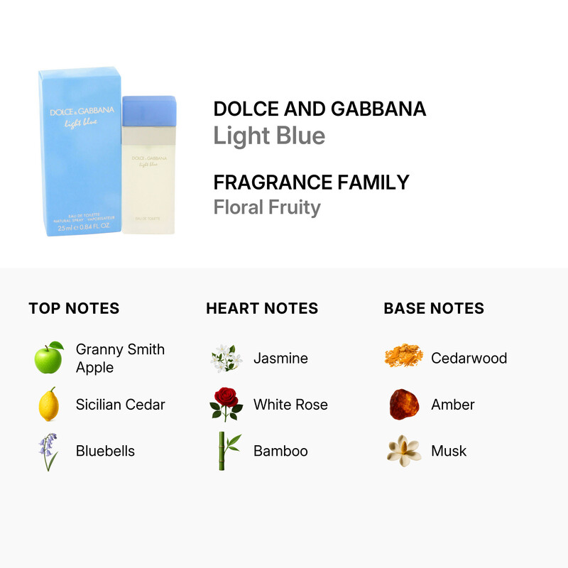 Dolce & Gabbana Ladies Light Blue EDT Spray 0.85 oz 3423473020257