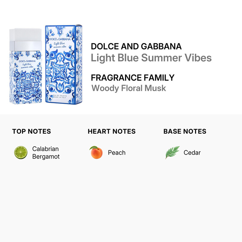 Dolce & Gabbana Ladies Light Blue Summer Vibes EDT Spray 3.4 oz