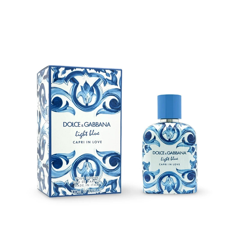 Dolce and Gabbana Men's Light Blue Capri In Love EDP Spray 3.4 oz Fragrances 8054754407280