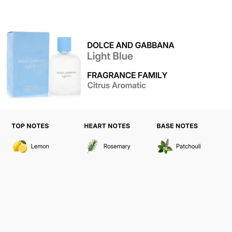 Dolce & Gabbana Men's Light Blue EDT Spray 3.4 oz Fragrances