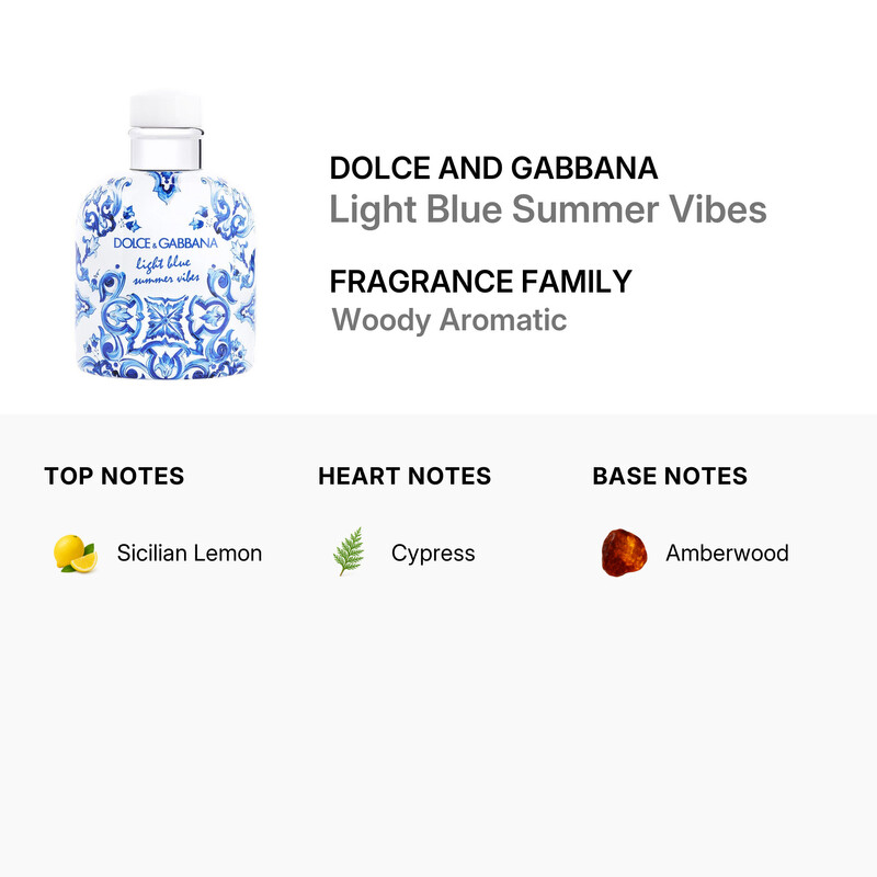 Dolce & Gabbana Men's Light Blue Summer Vibes EDT Spray 4.23 oz