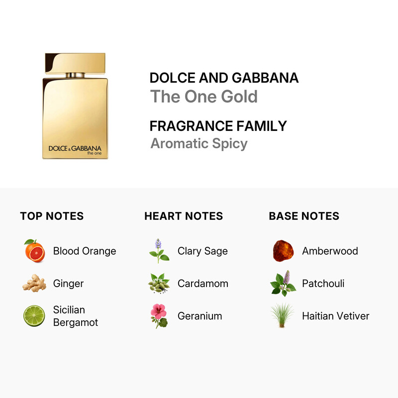 Dolce & Gabbana Men's The One Gold EDP Spray 3.38 oz Fragrances