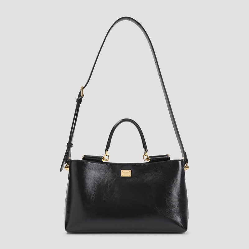 dolce.   bi-color bag ブラック Small Sicily shopper in Black for Women | Dolce&Gabbana® US